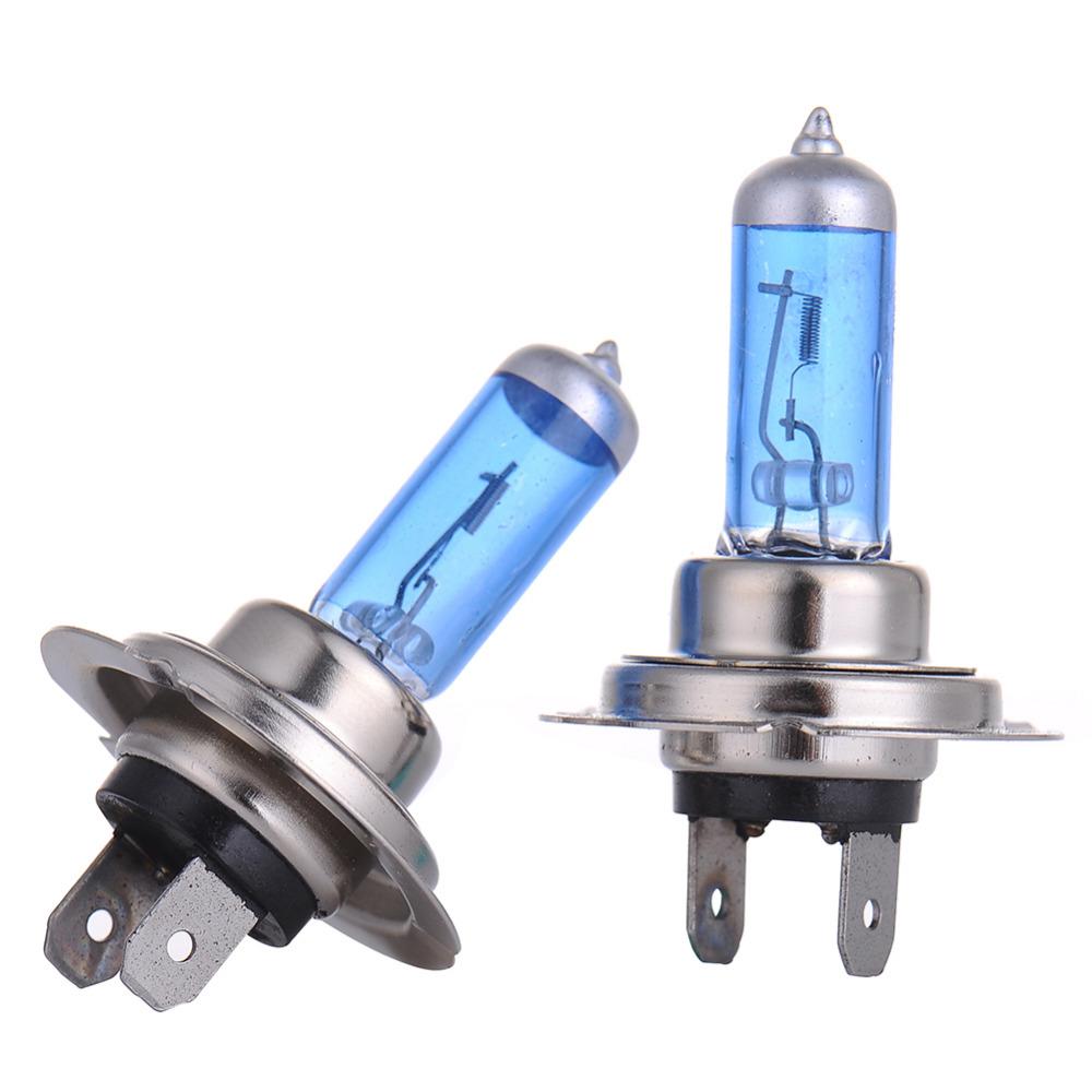 2pcs H7 12V 55W Halogen Bulbs Lights Car Headlights Bright 5000K White Fog Lamp Light Source for Audi,Toyota