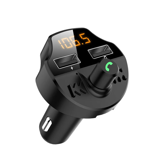 Car Fm Transmitter Bluetooth 5.0 Car Mp3 Player Modulator Adapter Battery Voltage TF Card Hands-free Dual USB Smart Chip T66