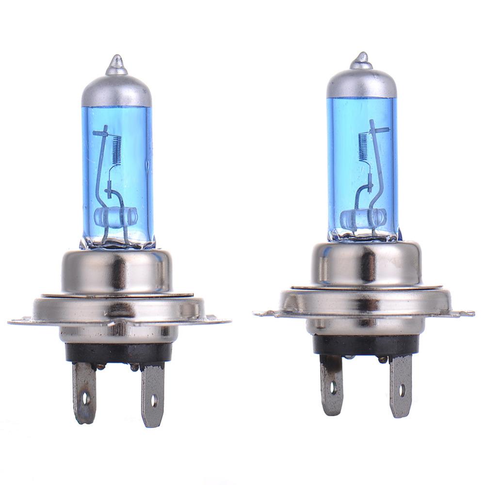 2pcs H7 12V 55W Halogen Bulbs Lights Car Headlights Bright 5000K White Fog Lamp Light Source for Audi,Toyota